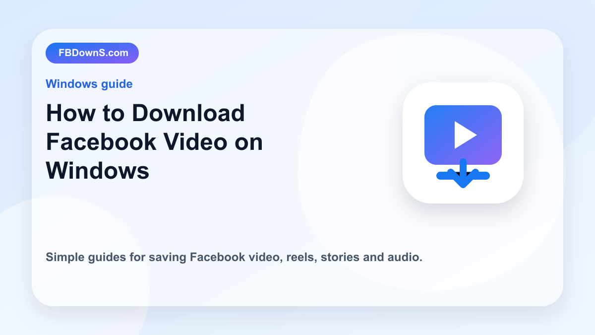 How to Download Facebook Video on Windows feature image
