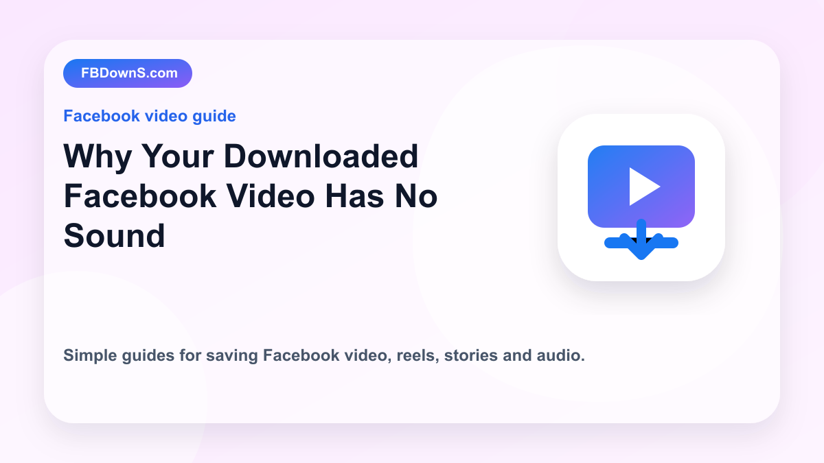 Why Your Downloaded Facebook Video Has No Sound feature image