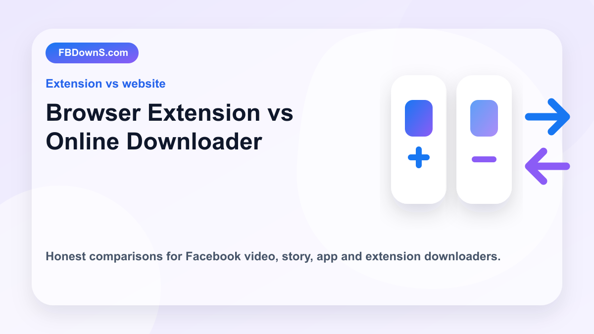 Browser Extension vs Online Downloader feature image