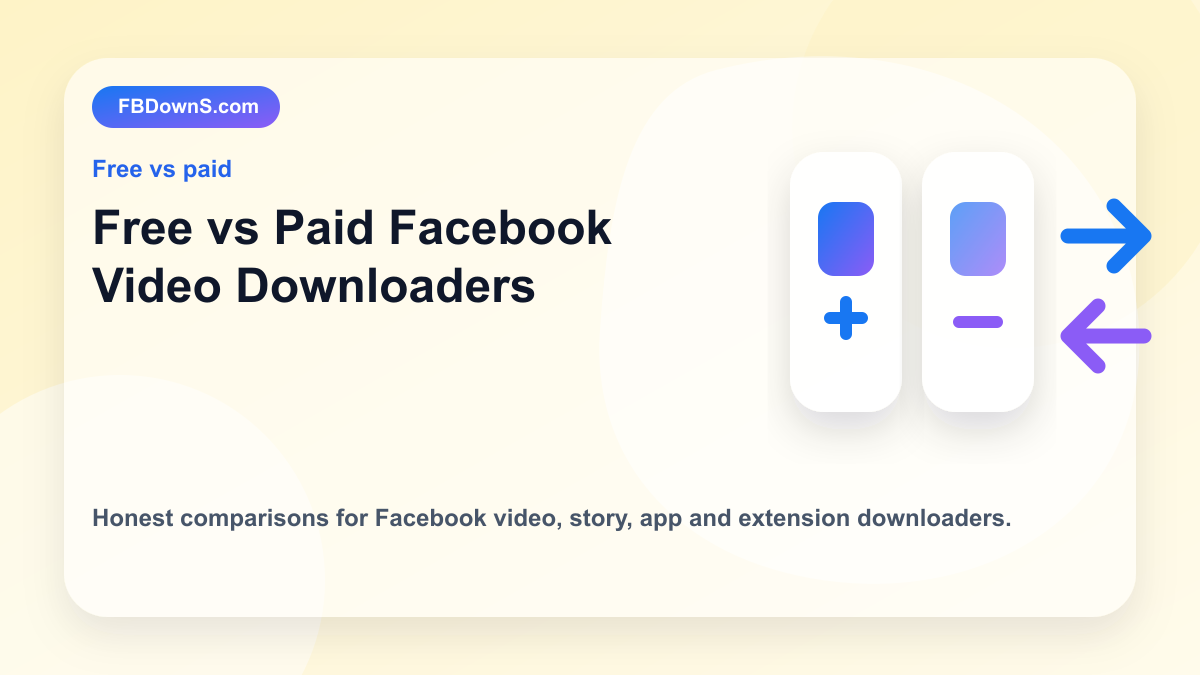Free vs Paid Facebook Video Downloaders feature image